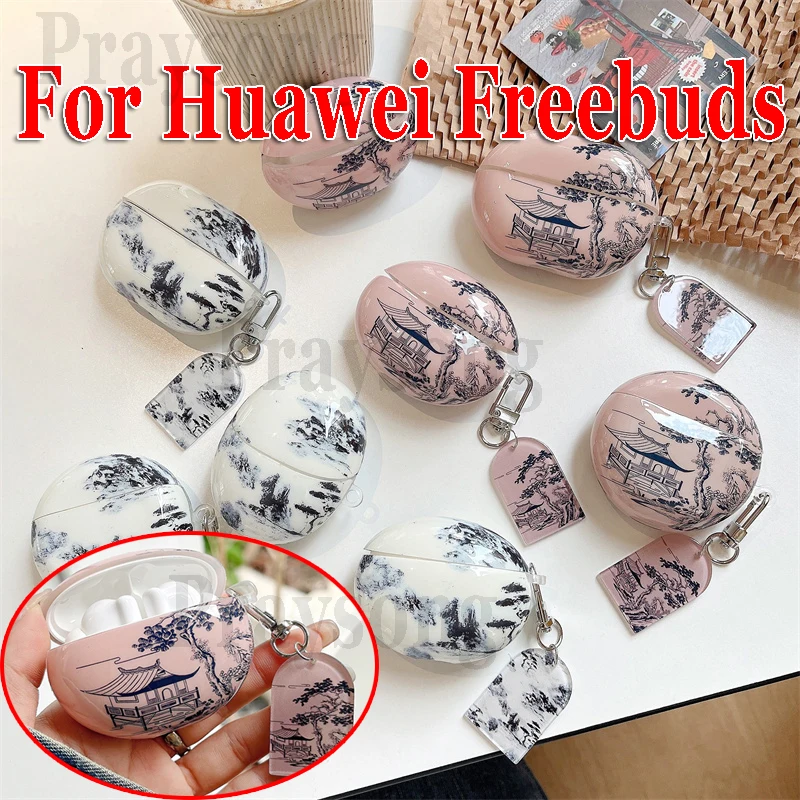 Cool Retro Painting Cover Per Huawei Freebuds Pro 2 + Custodia Per Freebuds 5I 4I Custodia Per Freebuds 5 Funda Huawei Earbuds