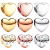DIY Sparkling Gold Rose Gold Silver Heart Shape Charm Bead Fit Original 925 Sterling Silver Bracelet Women Fashion Jewelry Gift 1