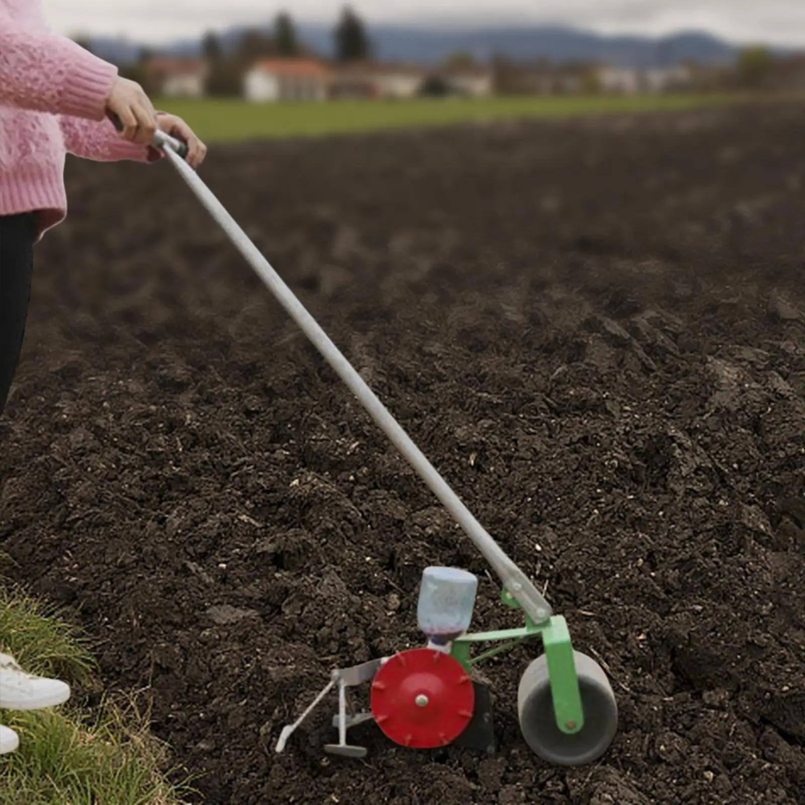 Hand Push Seeder Granule Seed Seeder Vegetable Cereal Rape Radish Onion Sowing Machine Garden Wear Resistant