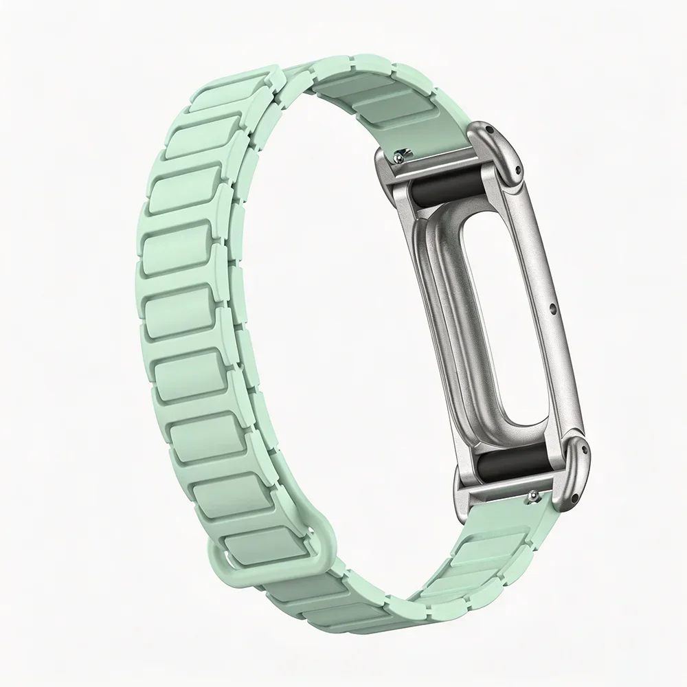 Silicone Magnetic Band with Metal Case - Soft Adjustable Replacement Wrist Strap Accessory