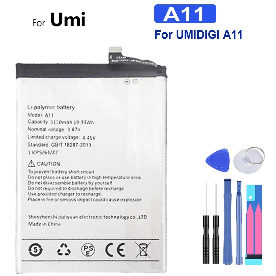 

Мобильный телефон Аккумулятор для UMI UMIDIGI A11, 5150 мАч, Высококачественная батарея, отслеживание