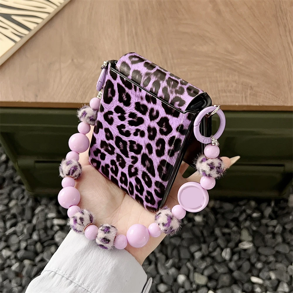 Luxury Leopard Pattern Thin Leather Phone Case - Shockproof Solid Color Protective Back Cover