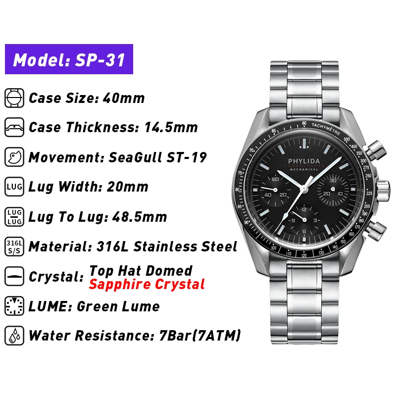 Phylida 40mm Men's Watch St19 