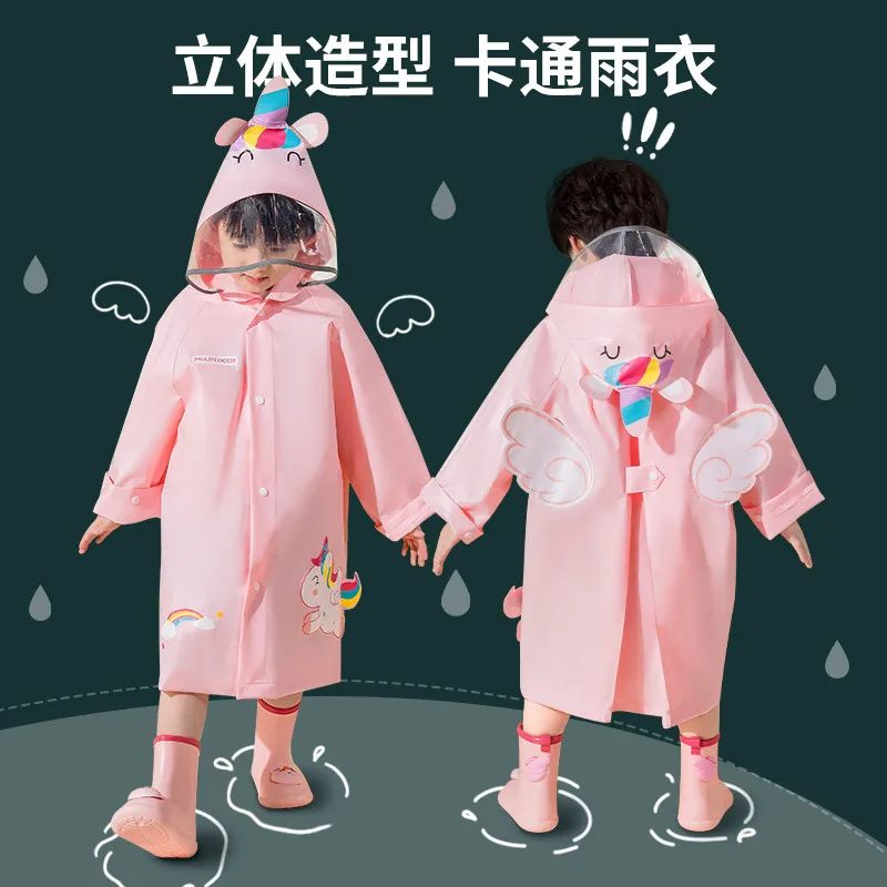 Millikin baby deer cartoon unicorn children's raincoat girls rabbit kindergarten cute poncho rain gear wholesale