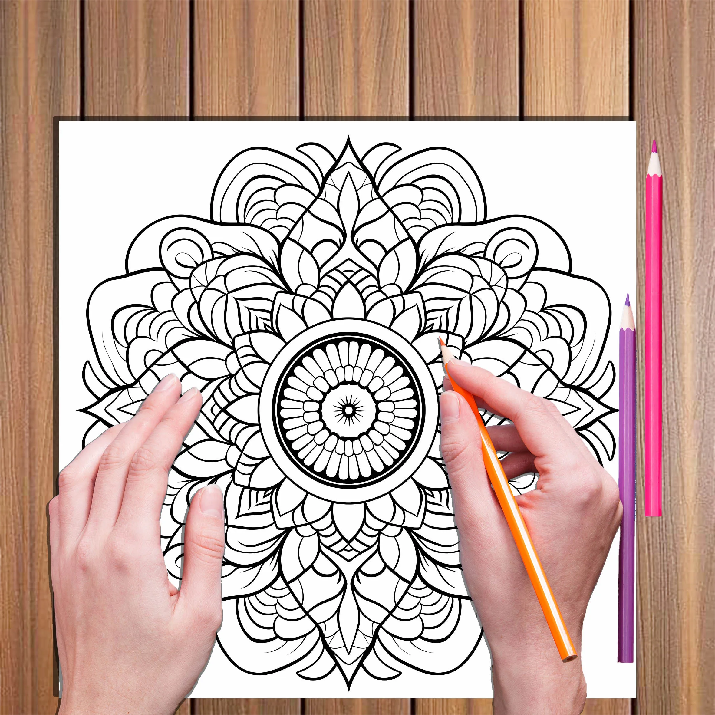 Mandalas Coloring Book for Adults: Stress Relief Adult Picture Book for Creative Color Practice 4