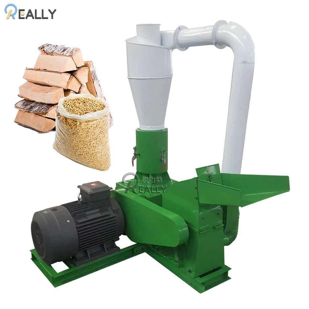 the whole set of rhinoceros 2 global kerosene diesel vaporizer electric pump is injected with plunger type floating KN-E300 OEM Multifunctional Wood Pallet 150-300kg/h  Wood Pellet Making Machine With Electric and Diesel Engine