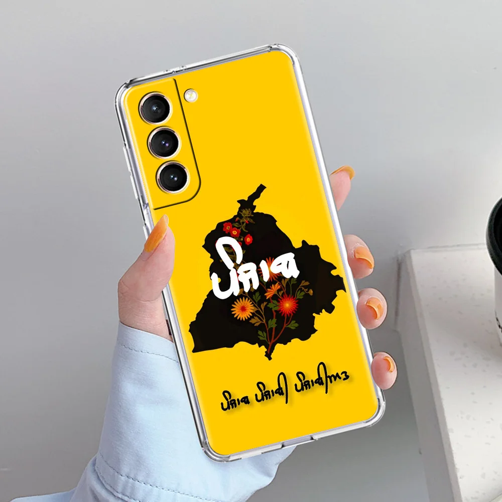 Clear Soft Phone Case with Punjab Map Design