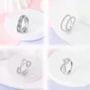 Sparkling Zircon Ring Original 925 Silver Wedding Simple Ring For Women Sterling Stackable Rings Popular Anniversary Jewelry 5