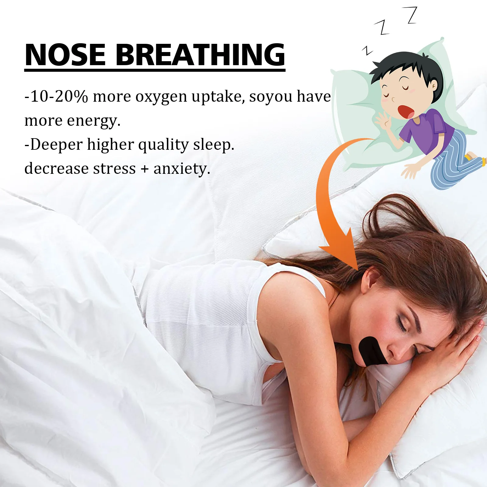 Anti-Snoring Patch Nose Breathing Correction Improve Sleeping Promoting Better Breath Portable Night Sleep Mouth Orthosis Tape 4