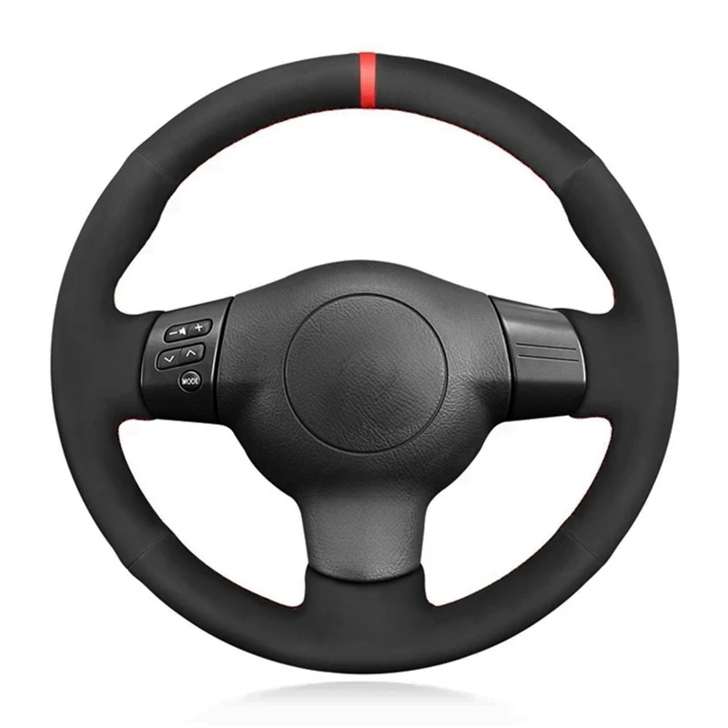 

Чехол рулевого колеса автомобиля черная замшевая кожа для Toyota Corolla 2003-2006 caldine RAV4 Wish Scion tC xA xB автомобильные аксессуары