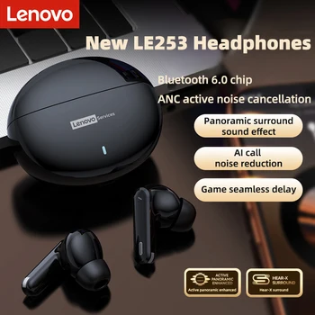 Alternative view of Lenovo LE253 Headphones TWS Wireless Bluetooth 6.0 Earphone ANC Call Noise Reduction HiFi Sound Game Sports Headset With Mic New