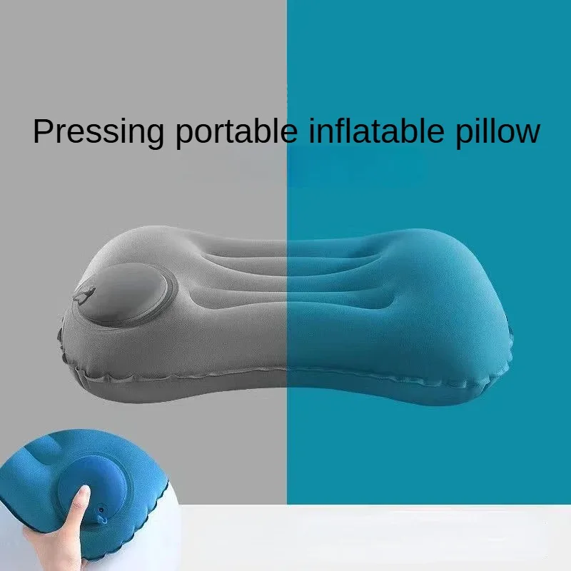Outdoor Camping Pillow, Quick Press Inflatable Head Pillow, Portable Sleeping Travel Lumbar Cushion And Back Pillows