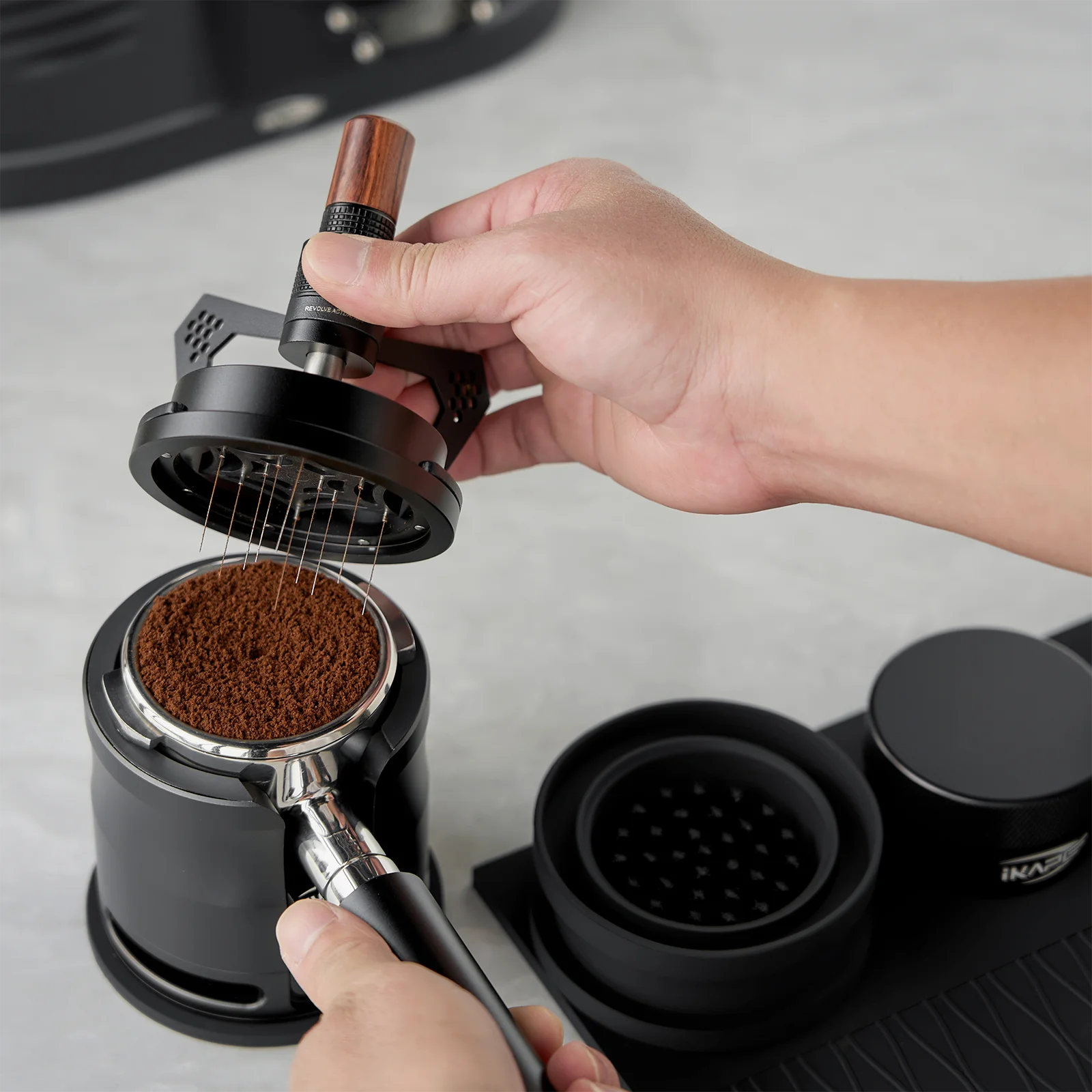 طقم أدوات قهوة إسبريسو احترافي IKAPE 3 قطع: موزع،...