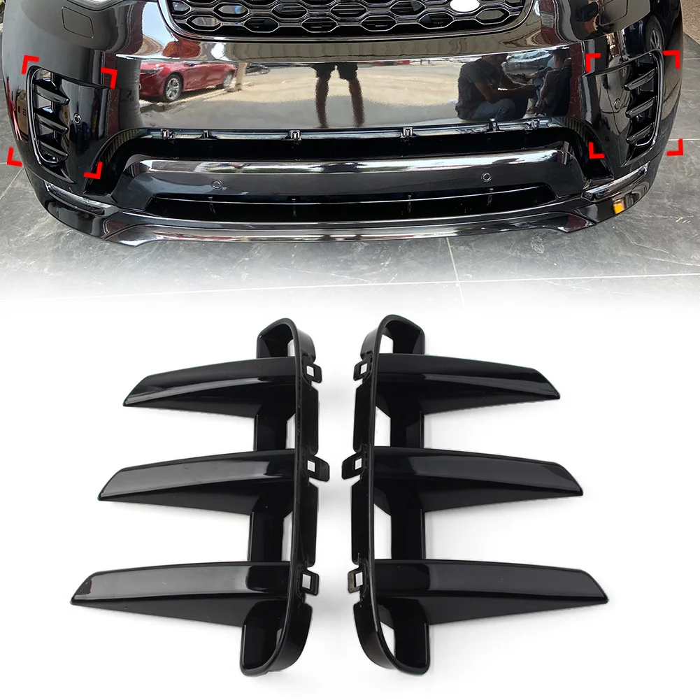 

1Pcs Glossy Black Car Front Bumper Grille Air Vent Cover Trim Left/Right For Land Rover Discovery 5 2021-2022