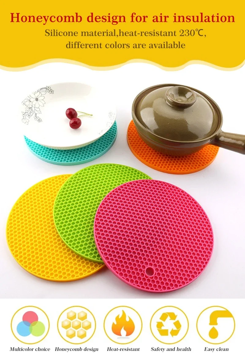 Easy to clean table pad food class silicone meal mat Anti-Slip heat insulation cushion anti-heat meal cushion