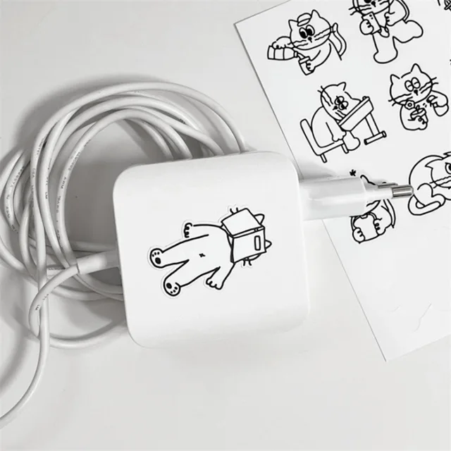 Koreai Ins Egyszerű Stroke Francia Macska Napi Rajzfilm Nélküli Matrica Diy Scrapbooking Folyóirat Kollázs Telefon Dekoráció - Image 3