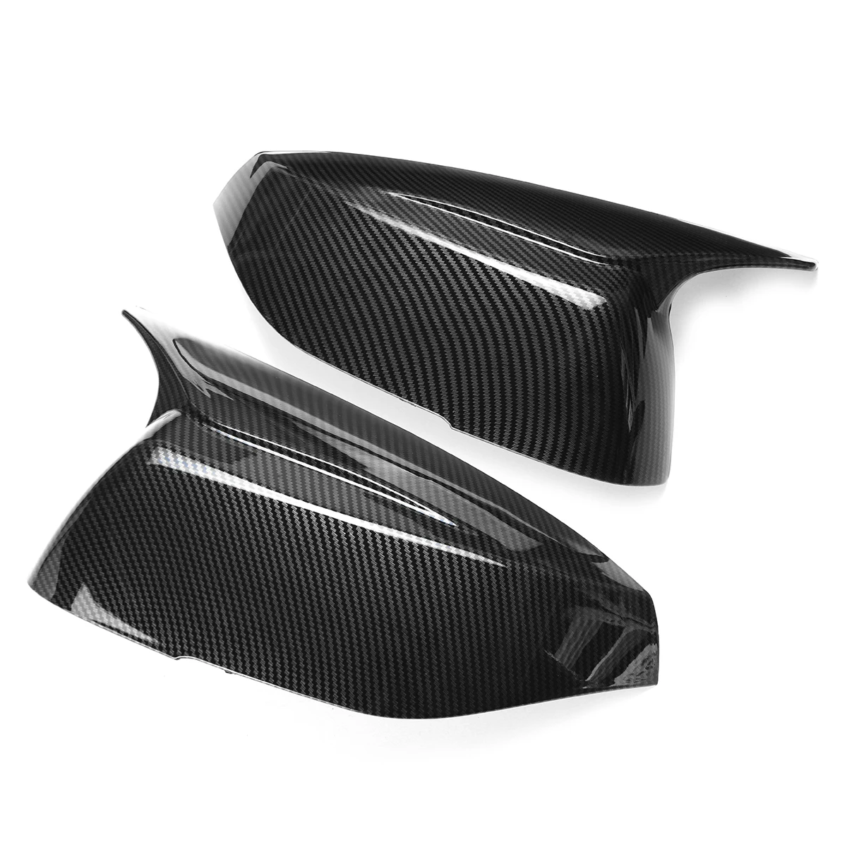 Carbon Fiber Look ABS Plastic Rearview Mirror Cover for Car