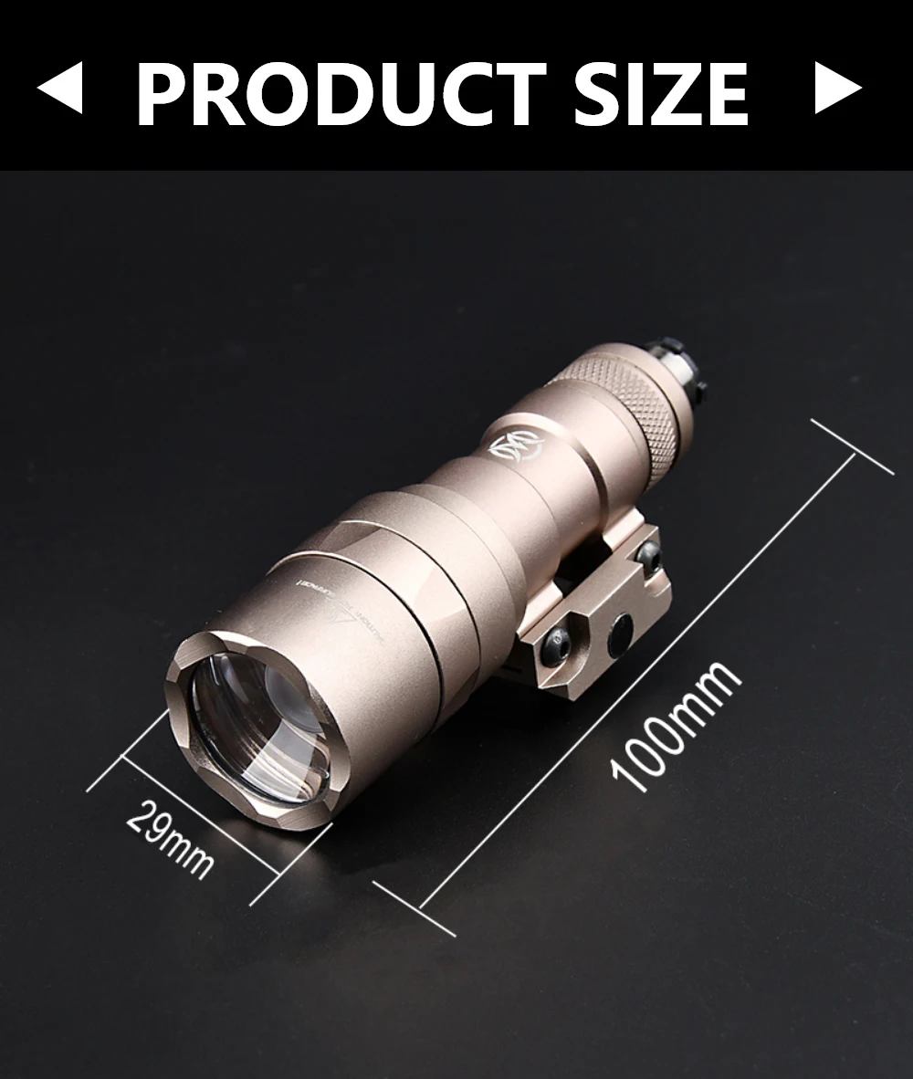 Description Picture 4 of itemWADSN Tactical Surefir M300 M300C SF Scout Light Rifle M300A M600 Flashlight Airsoft Hunting Rifle Weapon lights Picatinny Rail