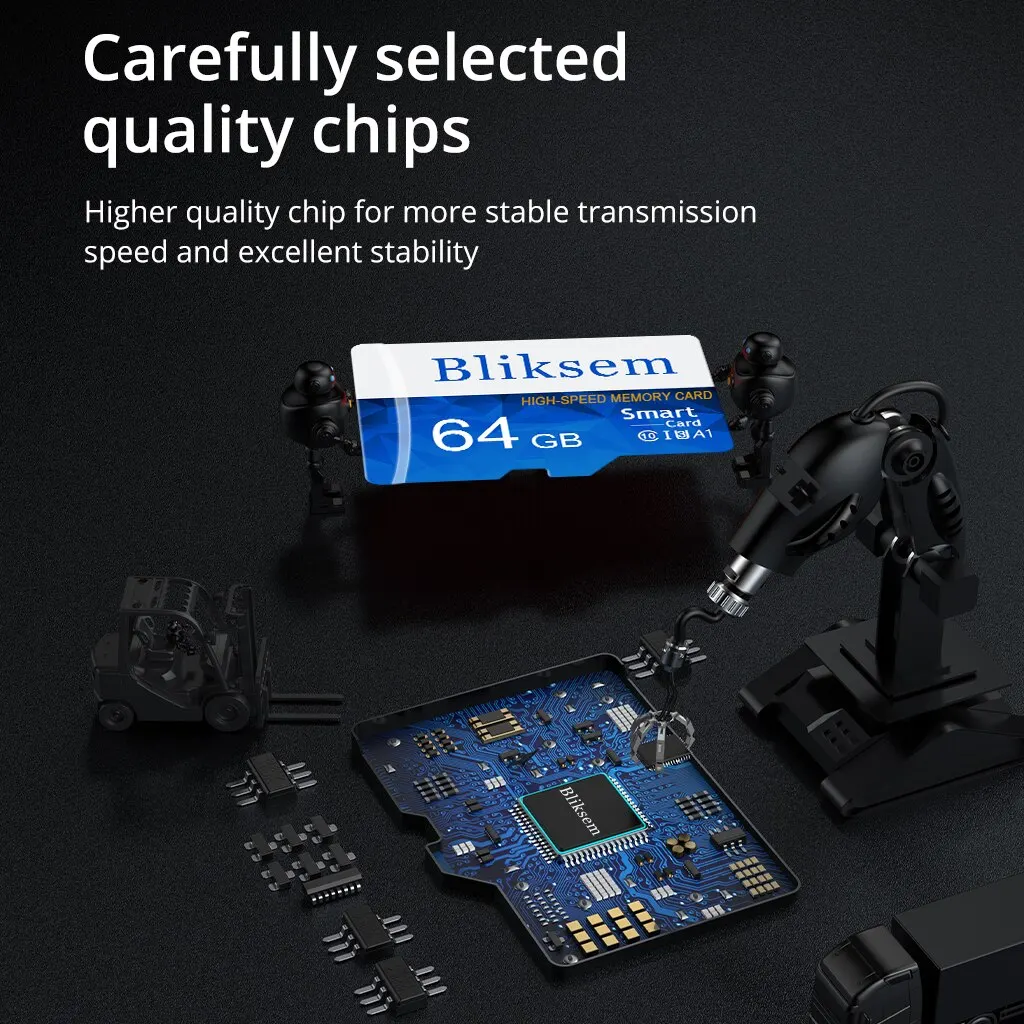 Bliksem 마이크로 SD 카드 메모리 카드, 클래스 10, 64GB, U3, 4K 고속 플래시 카드, TF 메카드, C10 A1