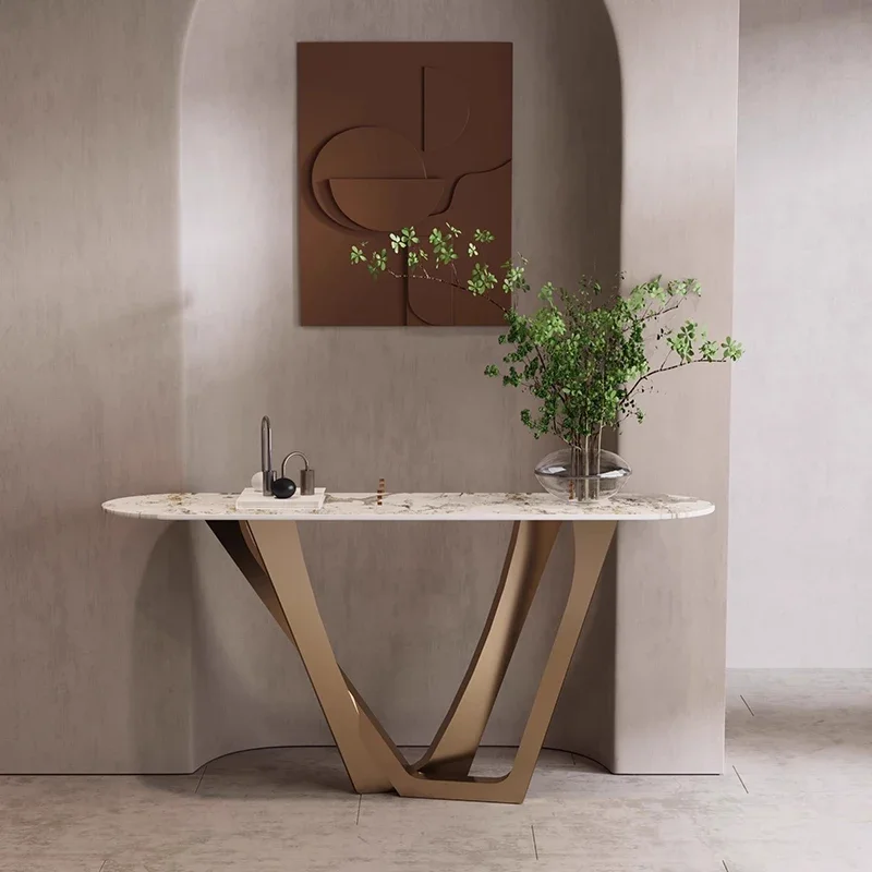 Consolle minimaliste in stile semplice Consolle portaoggetti Tavolo estetico salvaspazio Tisch Wohnzimmer Mobili da soggiorno - immagine 6
