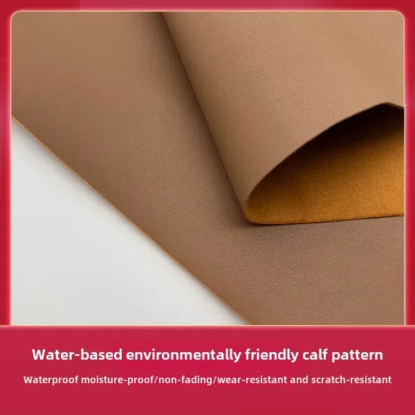 European Standard Eco-friendly Water-based PU Leather 1.0mm Calf Pattern for Handbags Luggage Seats Environmentally Friendly