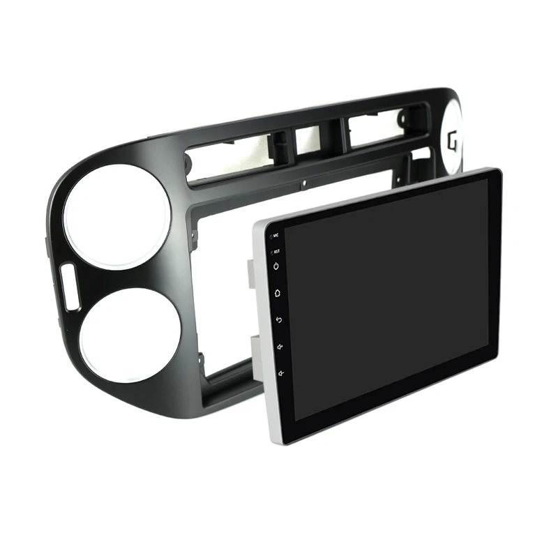 NaviFly 차량용 라디오 멀티미디어 플레이어 패널 프레임, VW Tiguan DVD 스테레오 패널, 와이어링 하네스 전원 코드, 버스 장착 키트