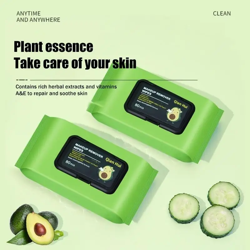 Avocado Scented Makeup Remover Wipes Deep Cleansing Facial Skin Gently Remove Makeup Hypoallergenic Moisturizing Travel-Friendly S1b53fd3876a845bfbc5b8d3ce8a2e54dM
