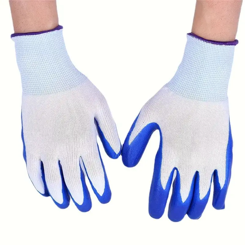 Thin Latex Non-slip Wear-resistant Work Gloves 12 Pairs Safety Gloves Protective Gloves