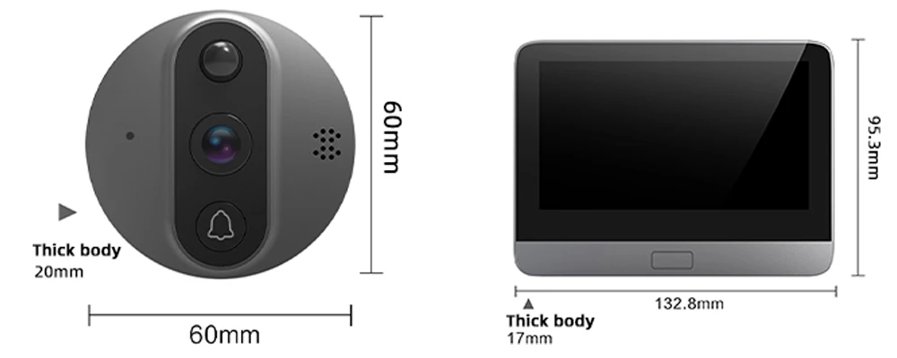 door video intercom 【1080P Tuya】Jeatone Smart Video Doorbell WiFi Video Peephole APP Remote Dual-Way Conversation Smart Video Doorbell WIreless WiFi wireless door intercom