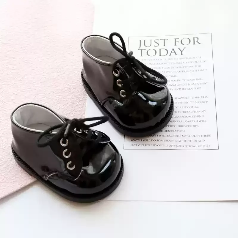 Black leather shoes