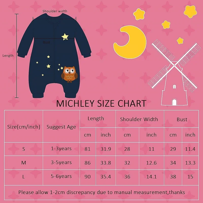 MICHLEY Halloween Cute Duck Cartoon Sleepsack Sleeping Bag Sack Swaddle Long Sleeve Sleepwear Wearable Blanket For Girl Boy 1-3T - Image 5
