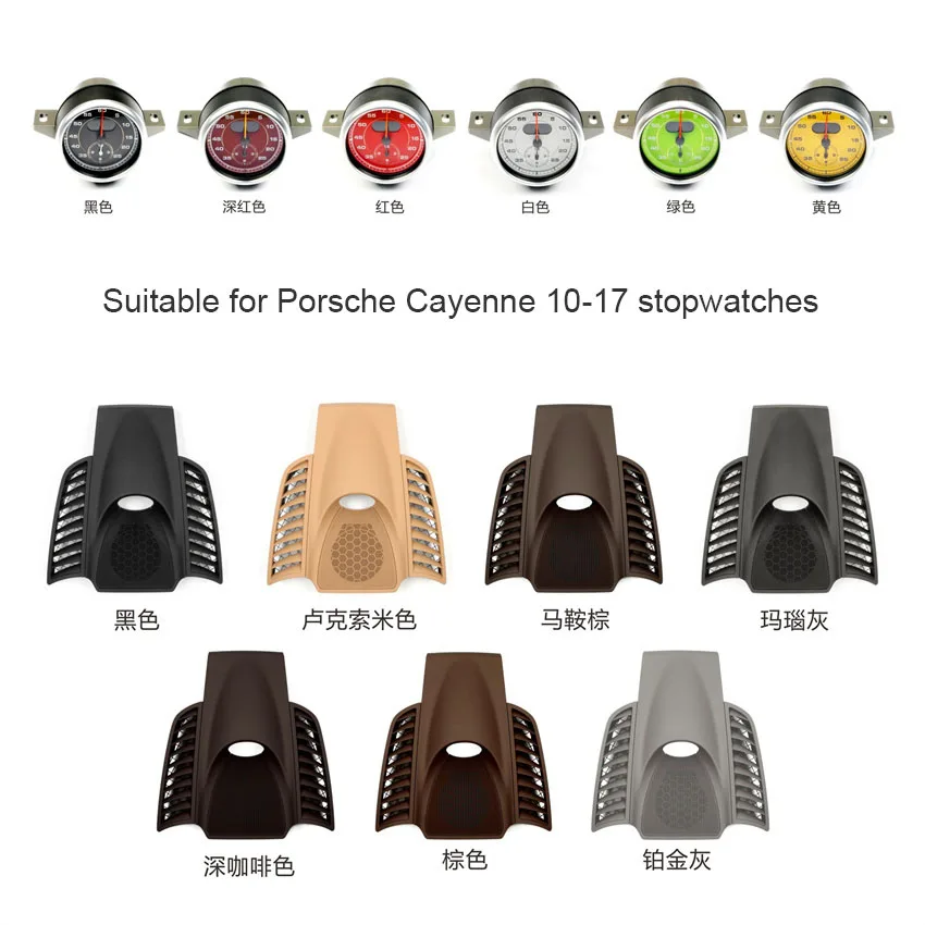 

Секундомер для Porsche Cayenne 2010-2017, внутренняя панель, центральный хронограф, часы, компас, аксессуары для времени, электронные часы