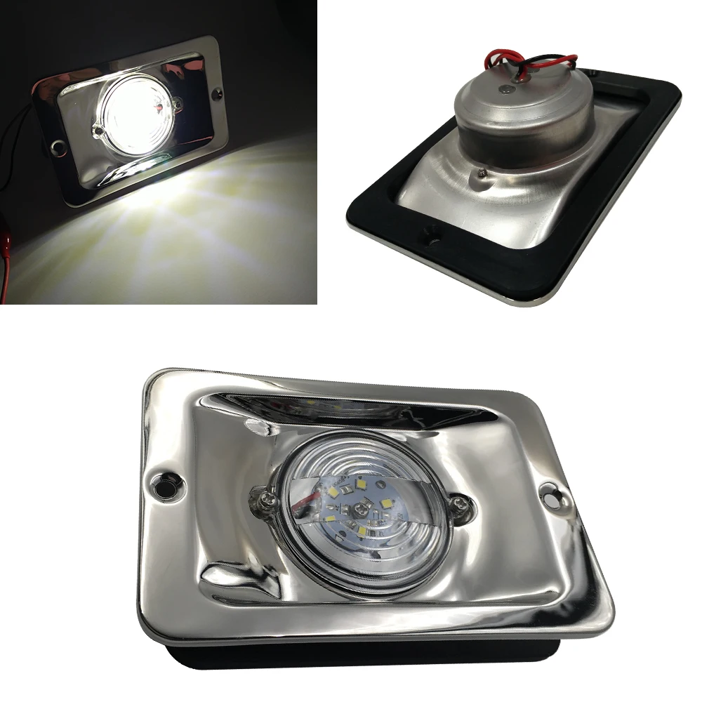 Boats Waterproof Stainless Steel Navigation Lamp White LED Stern Light Transom Ship 12V IP66 ANHEART Marine marine sy5t astronomical clock navigation chronograph ccs ship inspection