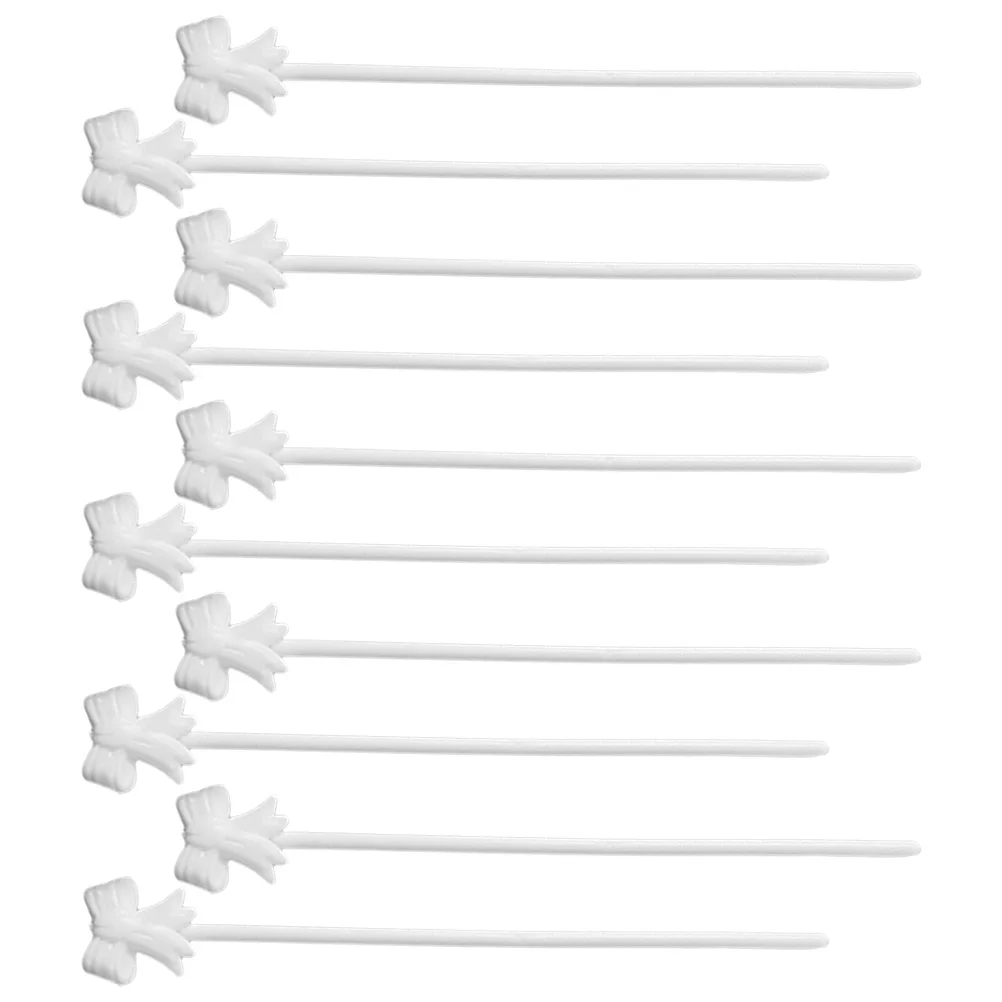 

50Pcs Plastic Balloon Sticks Bowknot Design Foil Balloon Stands Reusable Party Balloon Sticks for Wedding