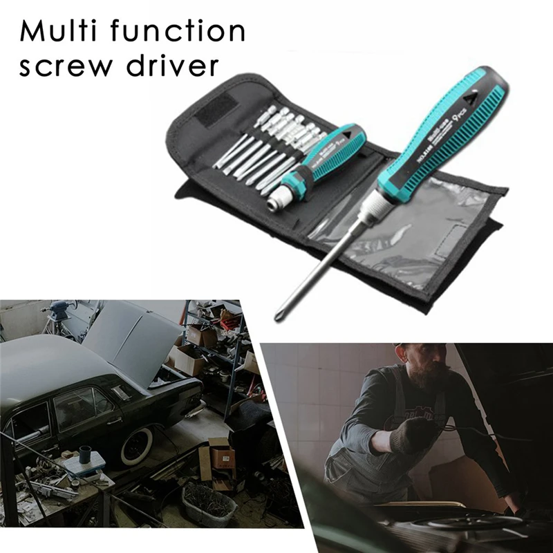 Durable Portable Magnetic Screwdriver Set for Household and Car Repairs