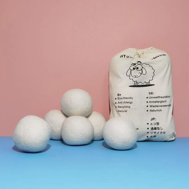 Reusable Wool Dryer Ball 1/6PCS laundry ball pet hair remover laundry hair catcher Laundry Washing Machine Filter Wool Sticker Cat Dog Hair Remover Pet Fur Lint Catcher Home