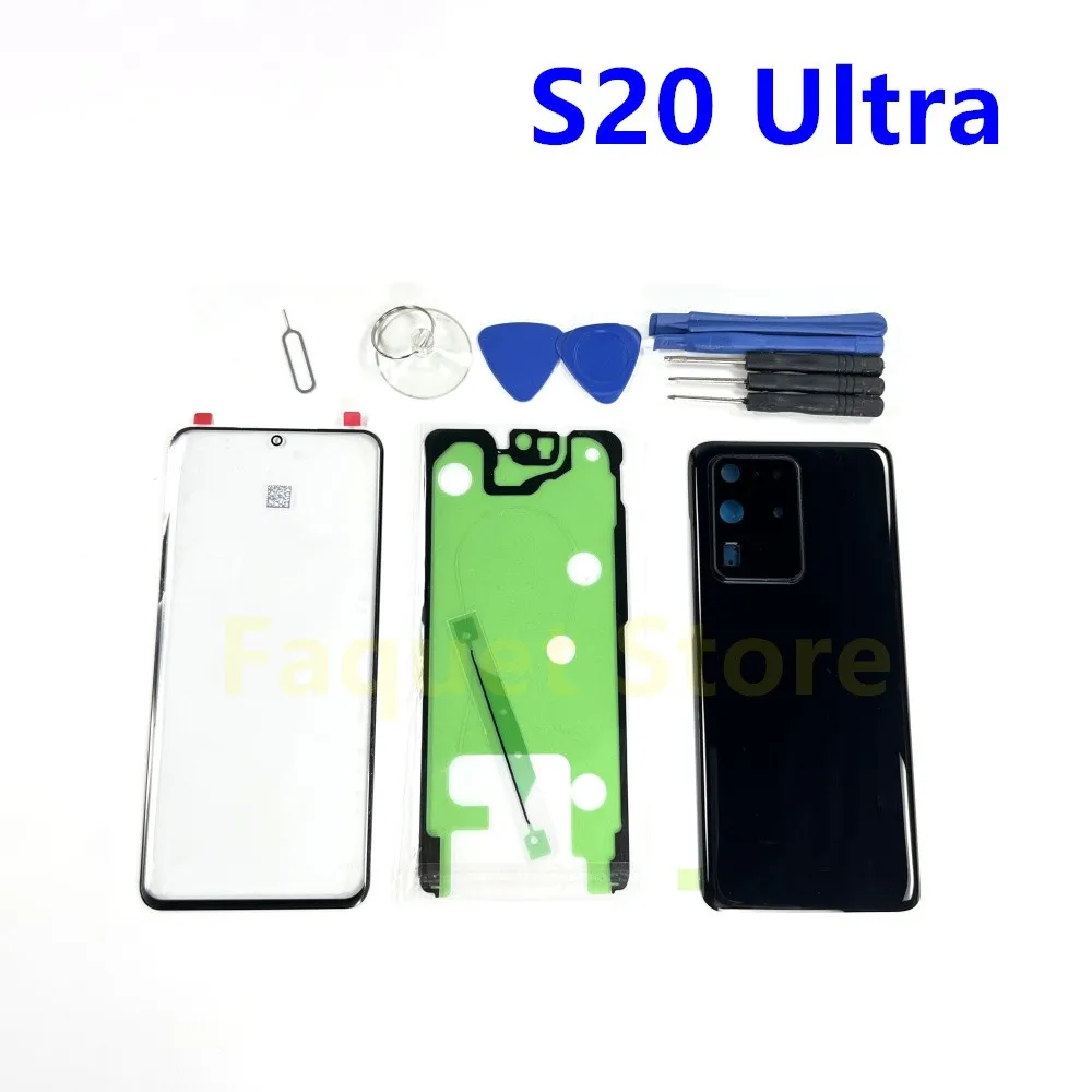 

For SAMSUNG Galaxy S20 Ultra G988 G988F G988B/DS Rear Battery Door Back Glass Housing Cover S20U Front Touch Panel Outer Lens