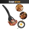 2025 Egg Flipper Spatula 2 in 1 Grip and Flip Spatula Tongs Silicone Egg Flipper Tool Fish French Toast Tongs Non-Stick Cooking 3