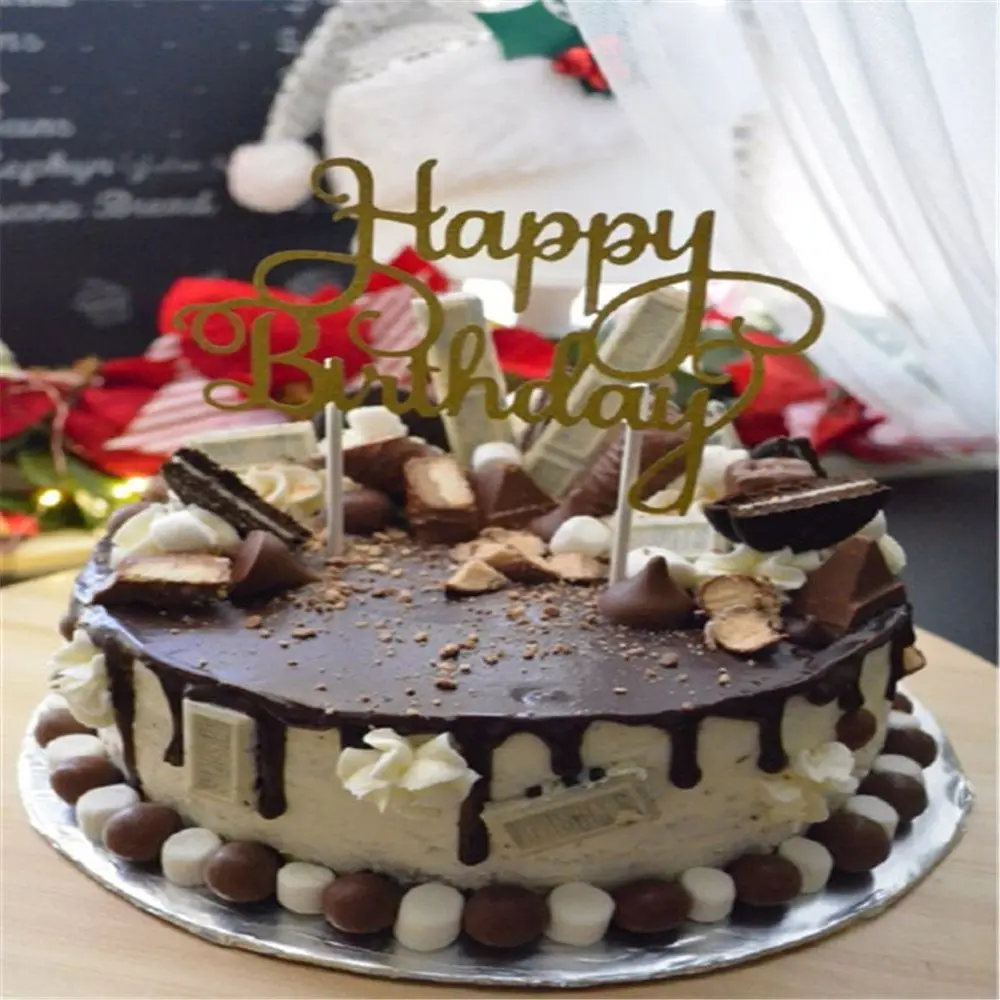 Gold Glitter Happy Birthday Cake Topper In M14 Manchester Für 1,49