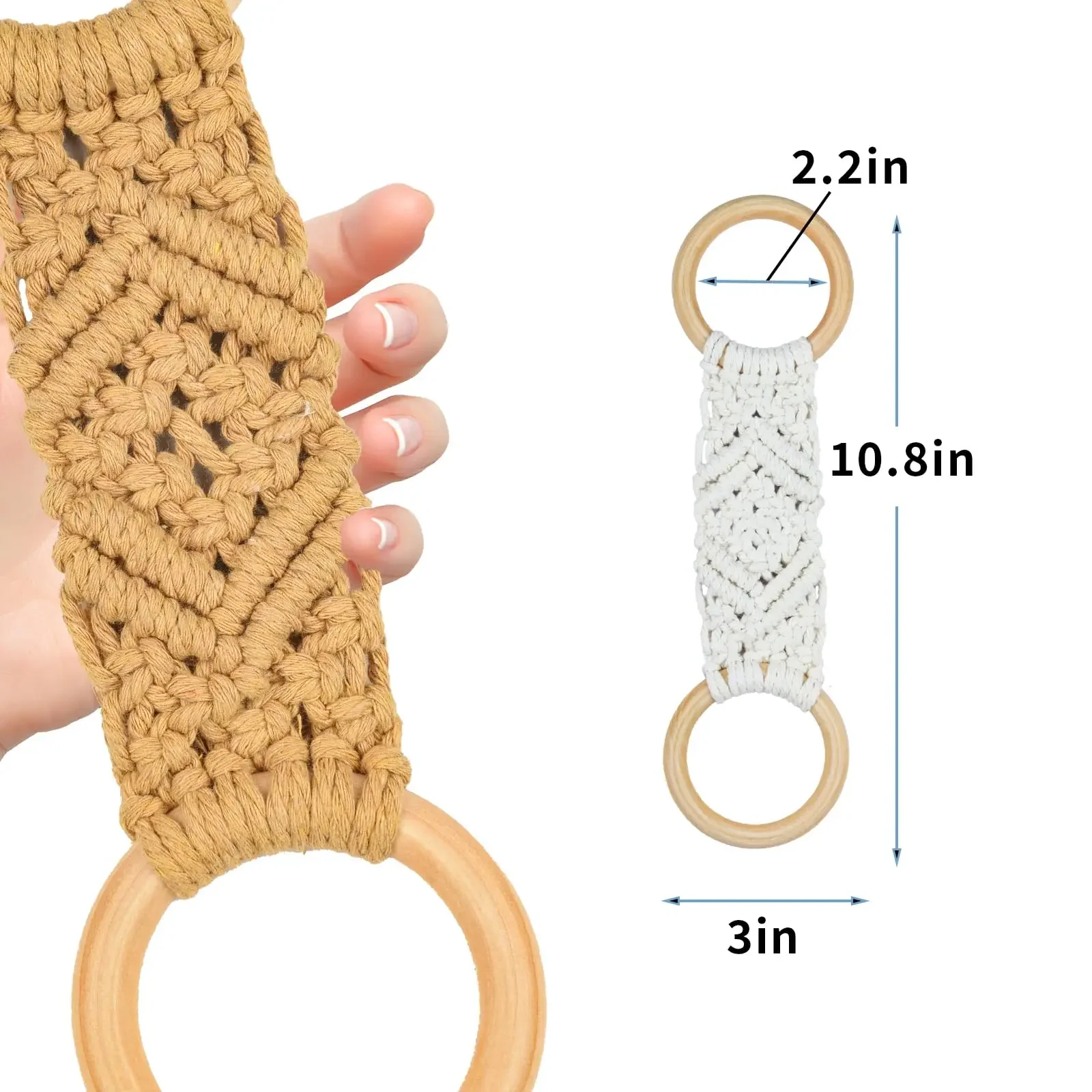Handmade Macrame Towel Holder Dish Towel Ring Easy-to-hang Kitchen Holder Crochet Hanging Towels Versatile Decorative