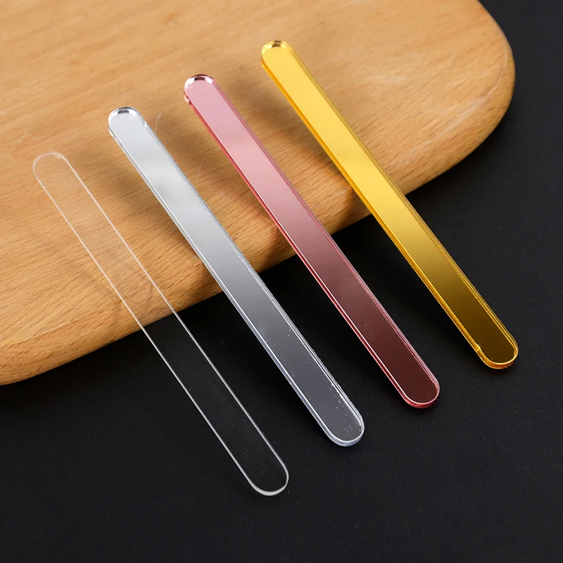 10/20pcs Acrylic Ice Cream Sticks Summer Party Supplies Popsicle Chocolate Dessert Stick Birthday Baby Shower Kids DIY Crafts