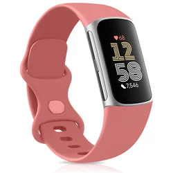 Versatile Adjustable Smartwatch Band - Universal Fit Replacement Strap - Charge 6 (Coral red)