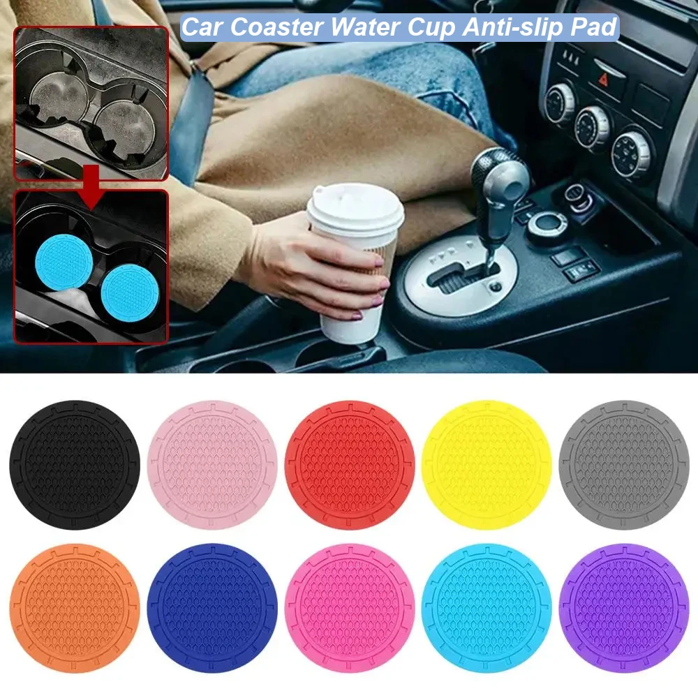 2PCS Car Cup Coaster Waterproof Non-Slip Auto Interior