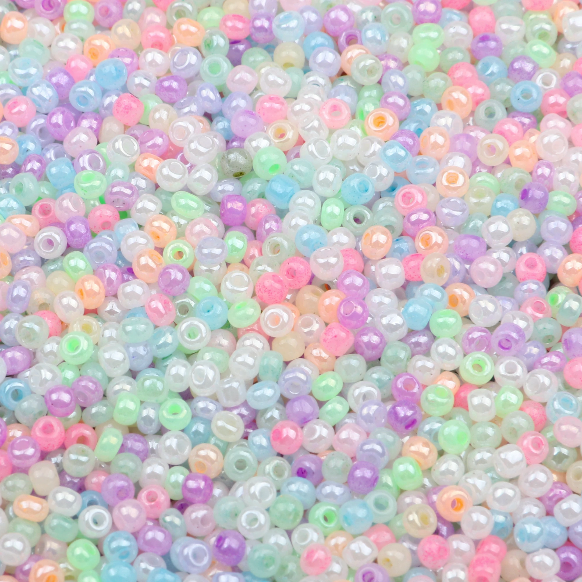 2,5mm Glas-Rocailles, glänzende Pastellfarben, opak gemischte Mini-Rocailles, Rocailles zum Basteln von DIY-Ohrringen, Halsketten und Zubehör, 10g GSB-D – Detail 15