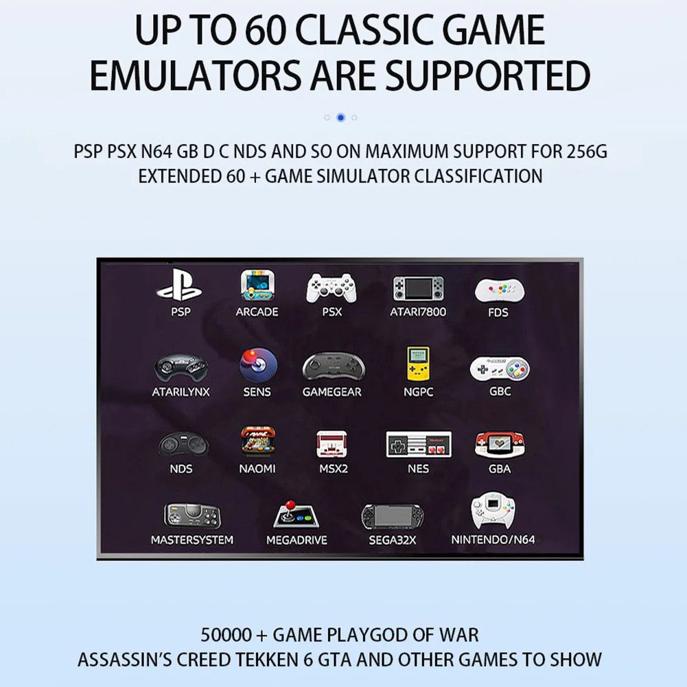 Video Game Console Game Console G11 Pro Retro Game Console Built in 55000+ Games 64G/128G/256G HD Handheld with 2.4G Wireless Dual Gamepad
