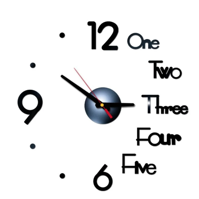 3D Wall Clock DIY Creative Mirror Surface Wall Decorative Sticker Frameless for Home School Office Living Room wall clock wall clock sticker