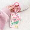 Ins Style Tulip Card Set Cute Elastic Rope Student School Card Bus Meal Card Protection Set Key Chain Work Card ID Set 3