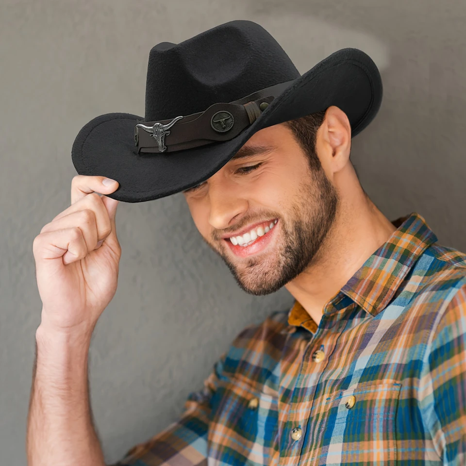 Vintage Wide Brim Unisex Cowboy Hat