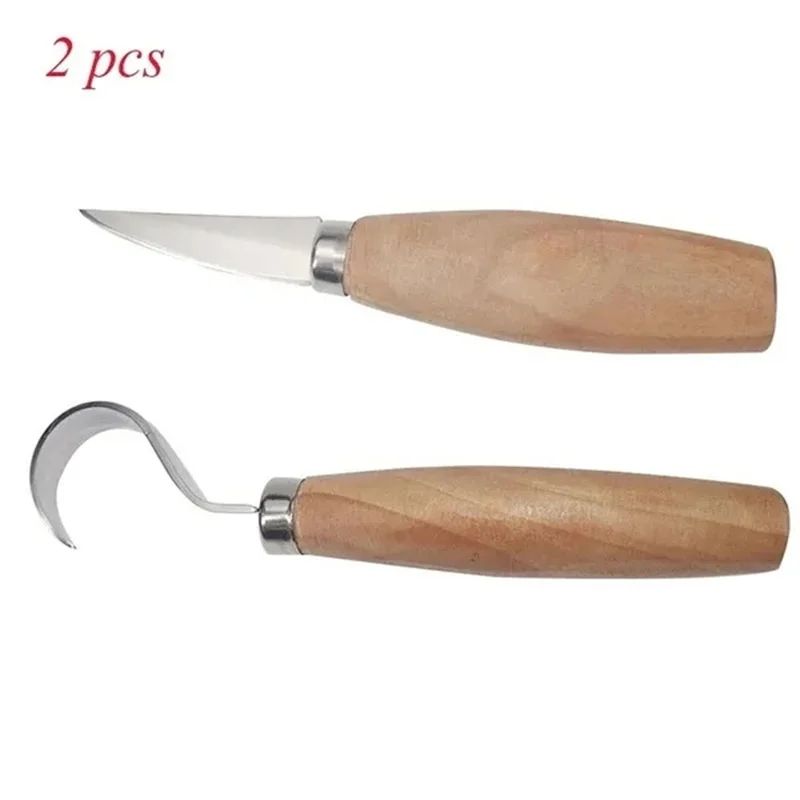 1pcs/2pcs Woodcarving Knife Chisel Stainless steel Cutter DIY Wood Handle Spoon  Carving Knife Woodwork Sculptural Woodcut Tools - AliExpress