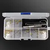 Eyeglasses Sunglasses Watch Repair Kit with Screws Tweezers Screwdriver Gold/Black Stainless Steel Screws 1